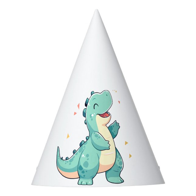 Gorro De Fiesta ¡Niños Dino Mite! Cute Dinosaur Birthday T Rex (Anverso)