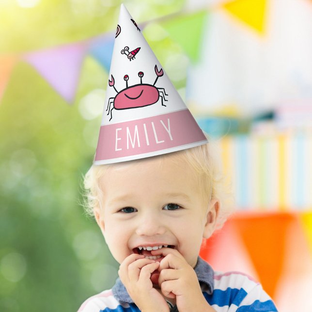Gorro De Fiesta Nombre de Chica animal del mar de cangrejo rosado  (Subido por el creador)