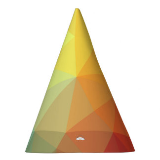 Gorro De Fiesta Nombre de monograma de arcoíris geométrico