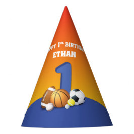 Gorro De Fiesta Nombre personalizado Boy 1ª Bolas Deportivas de Cu