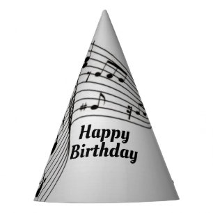 Gorro De Fiesta Notas musicales en plata