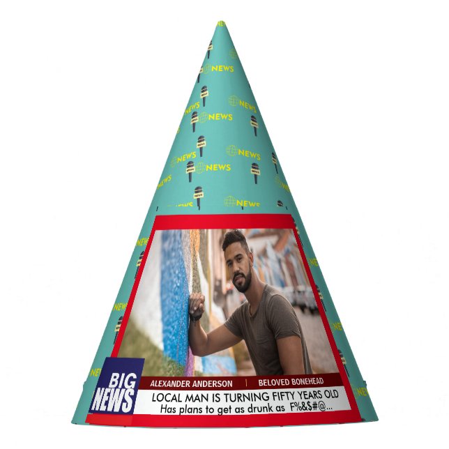 Gorro De Fiesta Novedades de 50 años en la televisión 40.º 60 (Anverso)