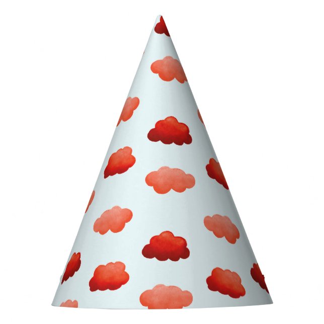 Gorro De Fiesta Nuages oranges à l'aquarelle (Anverso)