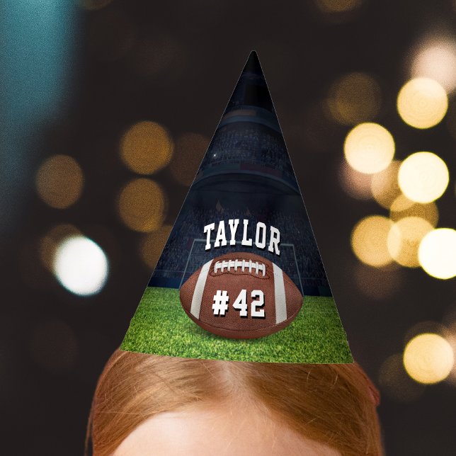 Gorro De Fiesta Número de Jersey del equipo de fútbol americano (American Football Field Name Team Jersey Number Party Hat)