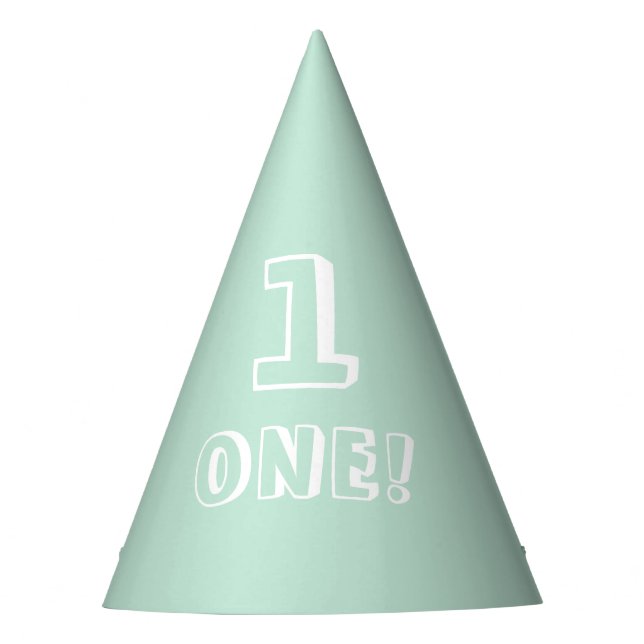 Gorro De Fiesta Número de personalizados verdes de menta suave año (Anverso)