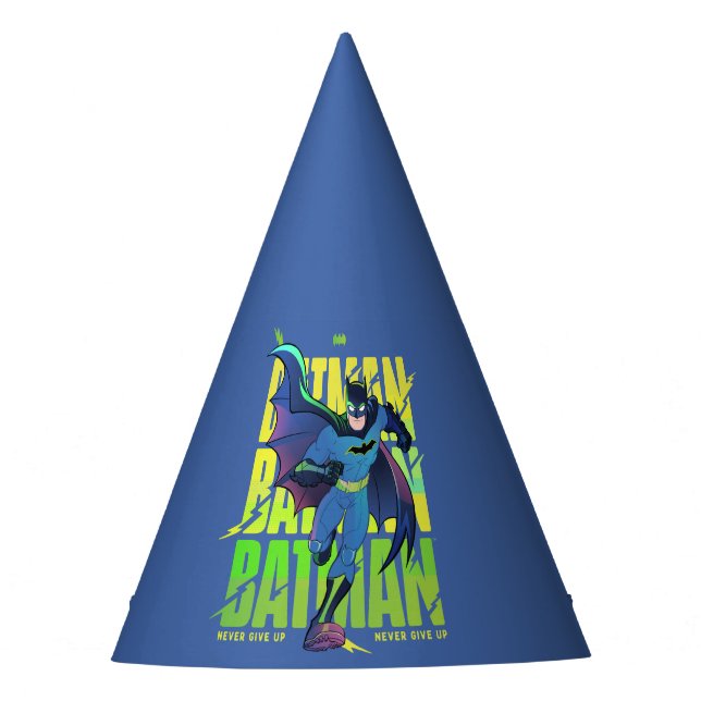 Gorro De Fiesta Nunca renuncies al gráfico de ejecución de Batman (Anverso)