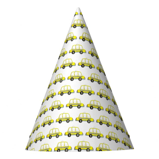Gorro De Fiesta NYC New York City Checkered Yellow Taxi Cab (Anverso)