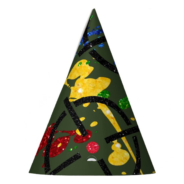 Gorro De Fiesta Objetivos de purpurina Fiesta Paintball (Izquierda)