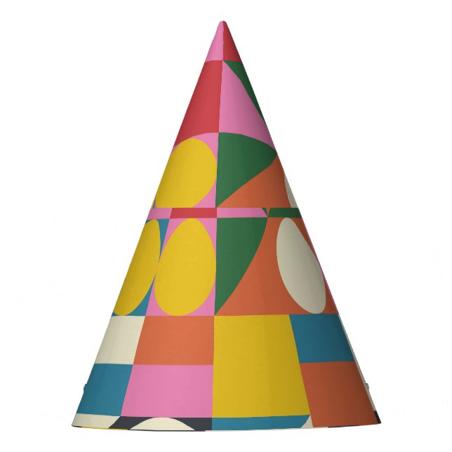Gorro De Fiesta Obra artística de Bauhaus: composición geométrica  (Anverso)