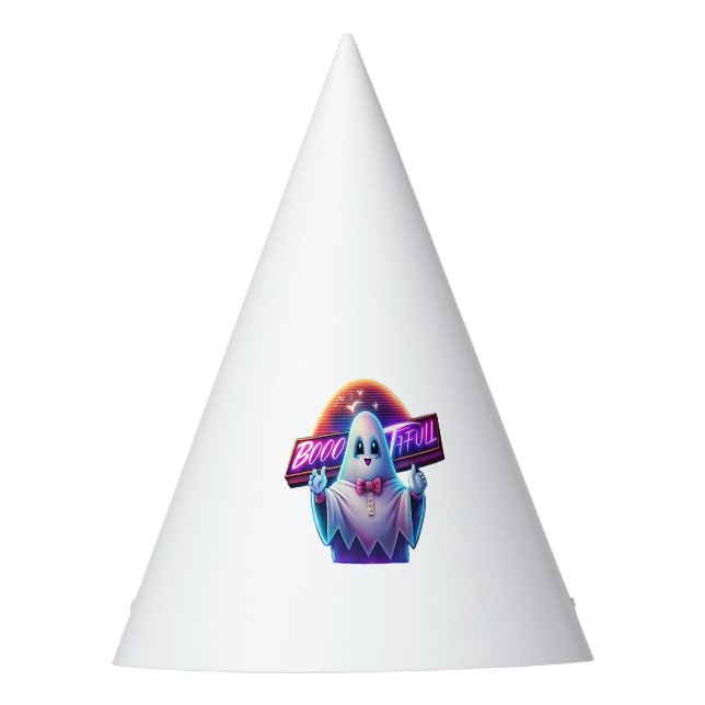 Gorro De Fiesta Obra artística de Fantasma Retro Cute Halloween -  (Anverso)