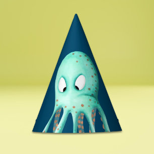 Gorro De Fiesta Octopus turquesa de la Marina Cuta