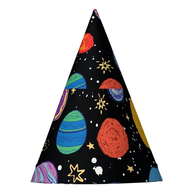 Gorro De Fiesta Odisea del espacio: Patrón planetario (Anverso)