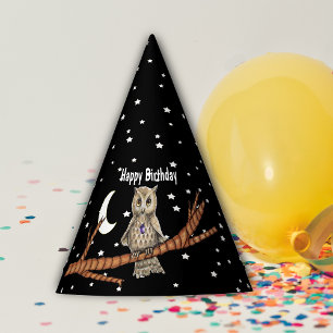 Gorro De Fiesta Ojos de Oro de búho de bonito Estrellas de luna de