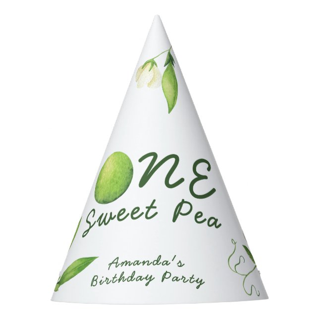 Gorro De Fiesta One Sweet Pea First Birthday (Anverso)