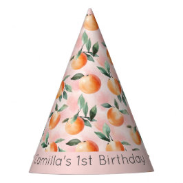 Gorro De Fiesta One Sweet Peach First Birthday