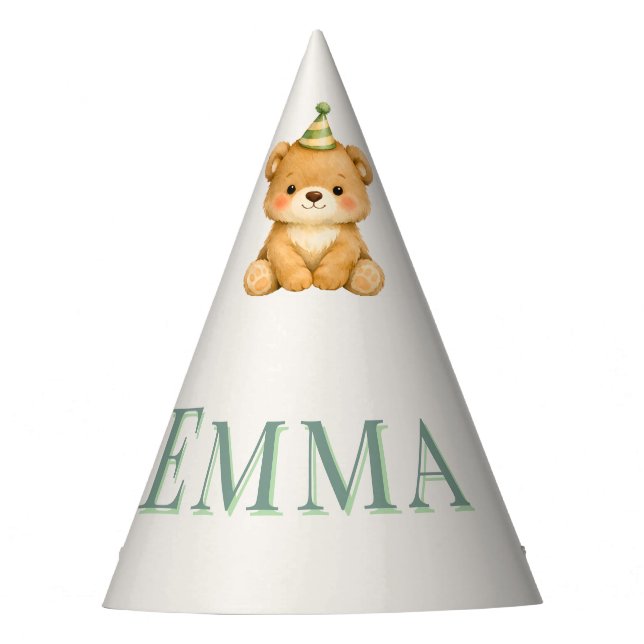 Gorro De Fiesta Onederful Bear First Birthday Party Hat (Anverso)