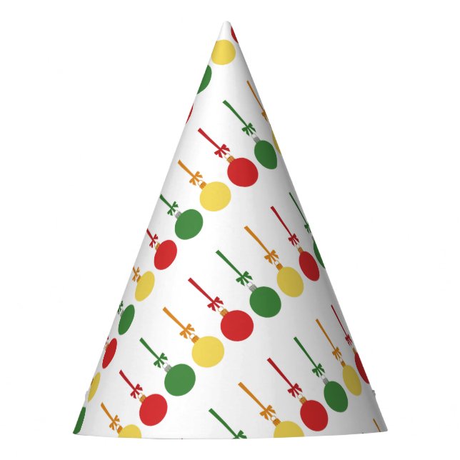 Gorro De Fiesta Ornamentos de vidrio (Anverso)