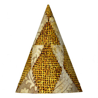 Gorro De Fiesta Oro Geométrico: Sofisticación del patrón Retro.