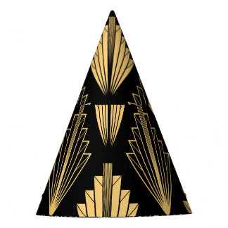 Gorro De Fiesta Oro negro Art Deco: sin inconvenientes