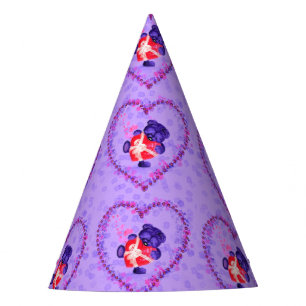 Gorro De Fiesta Oso bebé con Fiesta de papel de regalo de corazón