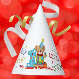 Gorro De Fiesta Oso de cumpleaños lindo edad 1