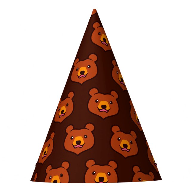 Gorro De Fiesta Oso de Kawaii Brown (Anverso)