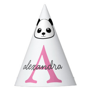 Gorro De Fiesta Oso Panda Lindo – Monograma Personalizado