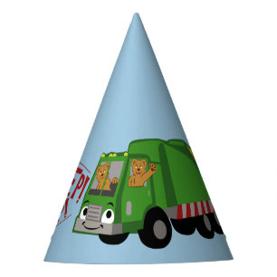 Gorro De Fiesta Osos conduciendo un camión de basura