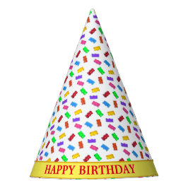 Gorro De Fiesta Osos dulces multicolores sobre blanco