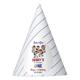 Gorro De Fiesta Our Little Animals Baseball 1st Birthday Party