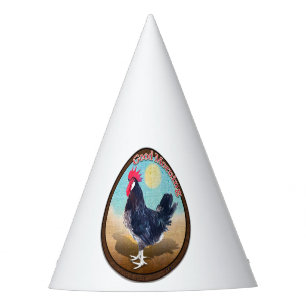 Gorro De Fiesta Oval de Menorca Rooster Buenos Días
