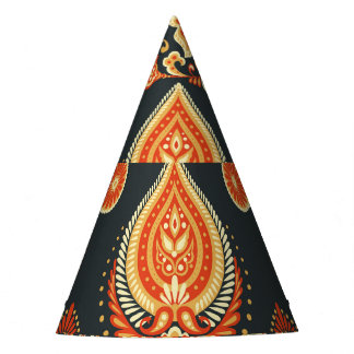 Gorro De Fiesta Paisley Floral: La etnia oriental sin foco