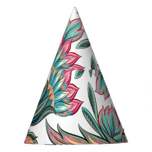 Gorro De Fiesta Paisley Oriental: Floral Vintage sin soldadura