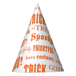 Gorro De Fiesta Palabras espeluznantes: Partido Halloween Blanco N