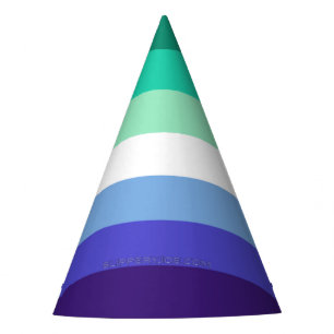 Gorro De Fiesta Paleta de la bandera de hombres gays inclusiva tra
