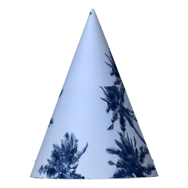 Gorro De Fiesta Palmeras altas, cielo azul claro. (Anverso)
