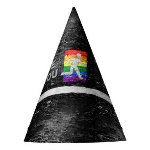 Gorro De Fiesta Panel de colores del orgullo arcoíris urbano de Sl