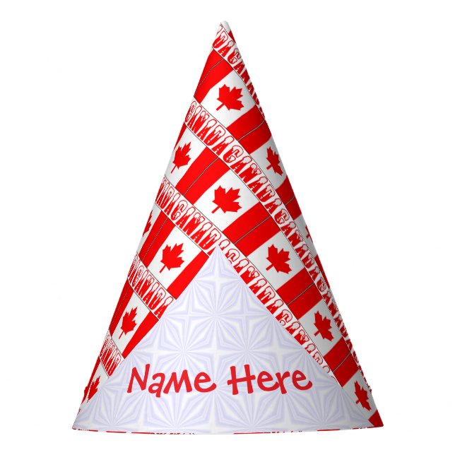Gorro De Fiesta Papel de bandera de Canadá personalizado (Anverso)