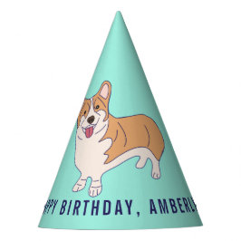 Gorro De Fiesta Papel de perro de Corgi personalizado