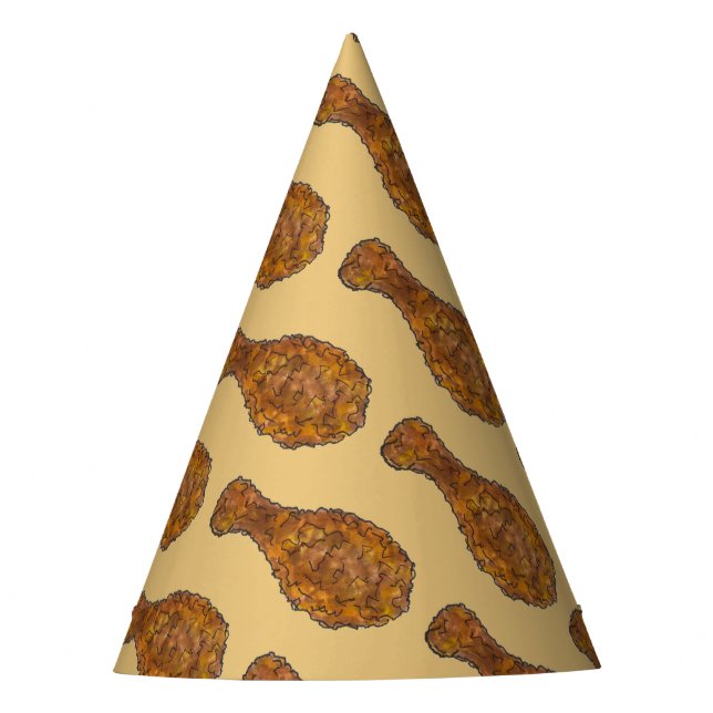 Gorro De Fiesta Papel de tocador de la pierna de pollo frito profu (Anverso)