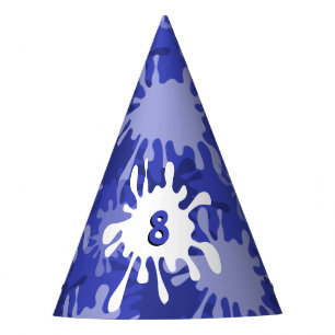 Gorro De Fiesta Papel divertido de cumpleaños número 8 con salpica