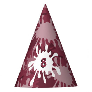 Gorro De Fiesta Papel divertido de cumpleaños número 8 con salpica
