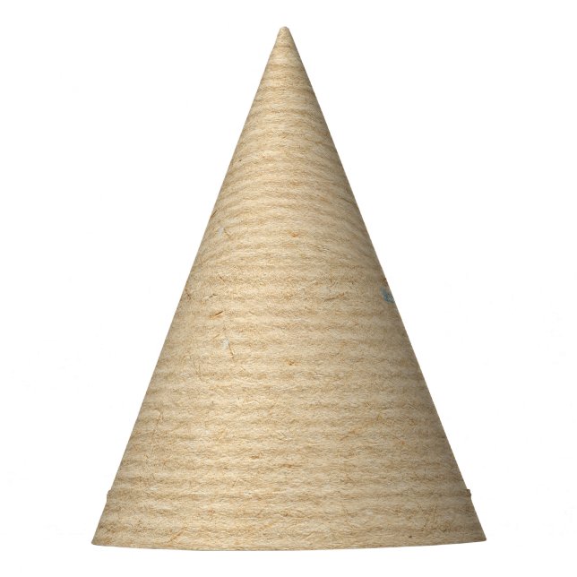 Gorro De Fiesta Papel Kraft Rústico: fondo texturado. (Anverso)