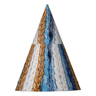 Gorro De Fiesta Papeleo de denim: alfombra de jeans reciclados.