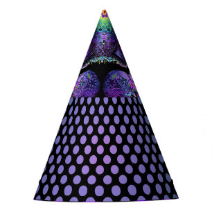 Gorro De Fiesta Paraguas morados y corazones .7