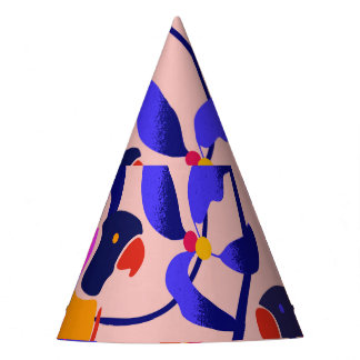 Gorro De Fiesta Parrotos Vintage rosados: Ilustracion exótico sin