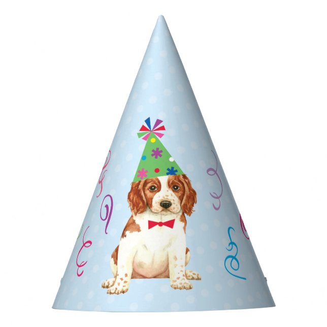 Gorro De Fiesta Partido de cumpleaños, Welsh Springer Spaniel (Anverso)