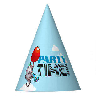 Gorro De Fiesta PARTY TIME! Fiesta Possum Funny Flotando Opossum