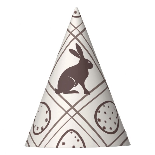 Gorro De Fiesta Pascua de Cuadros Marrones (Anverso)
