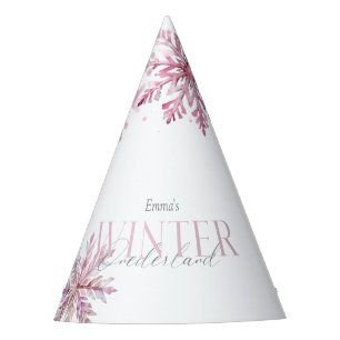 Gorro De Fiesta Pascua de Invierno Rosa Copo de Nieve Primera Cump